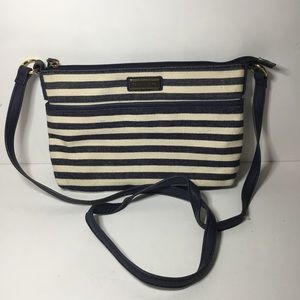 Tommy Hilfiger Women’s Striped Canvas Crossbody Bag
